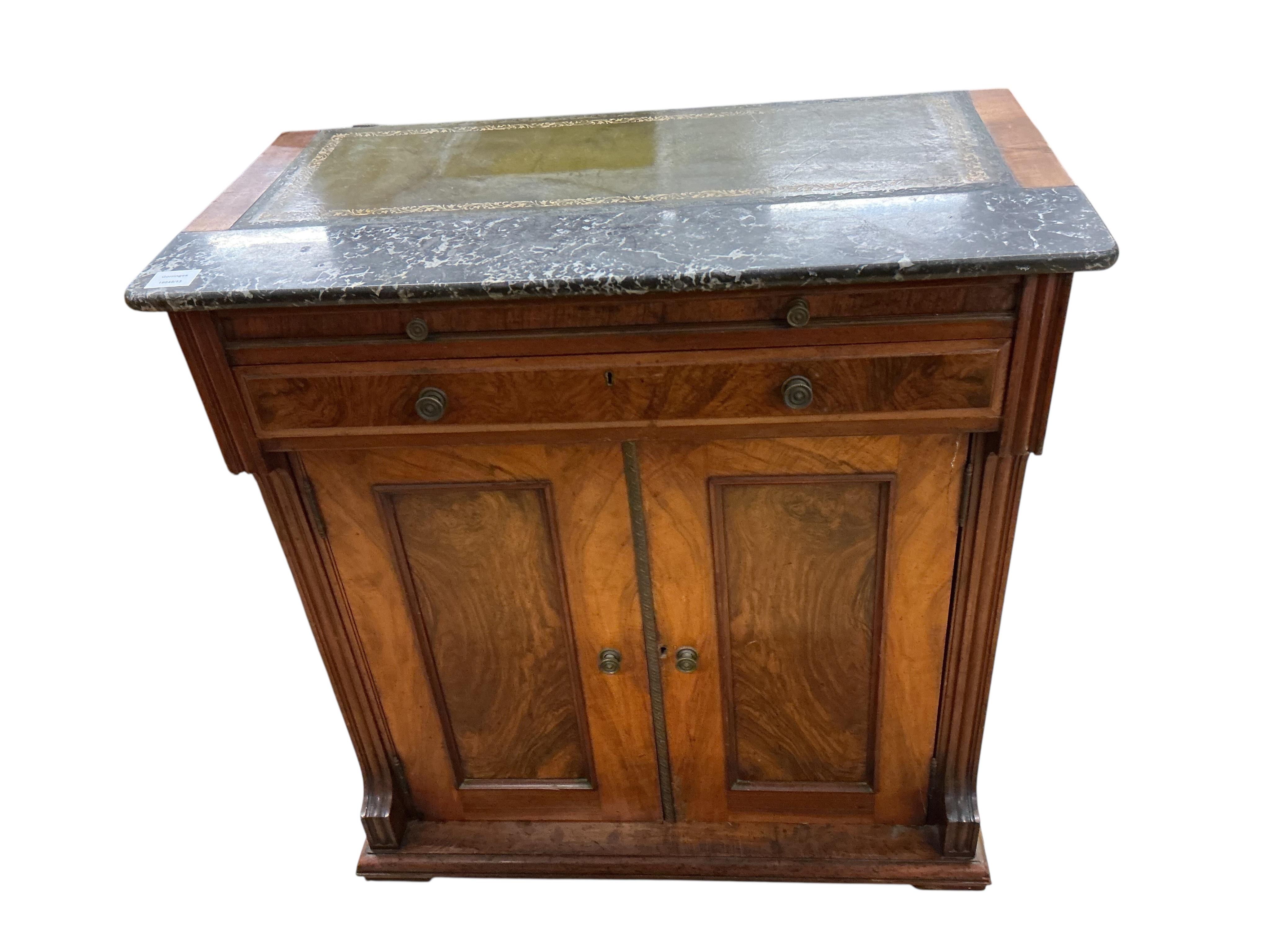 An early Victorian mahogany side cabinet, width 82cm, depth 42cm, height 86cm